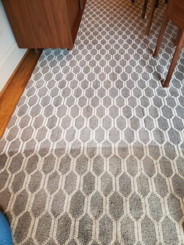 Area rug cleaned in-home for a Monroe NC home